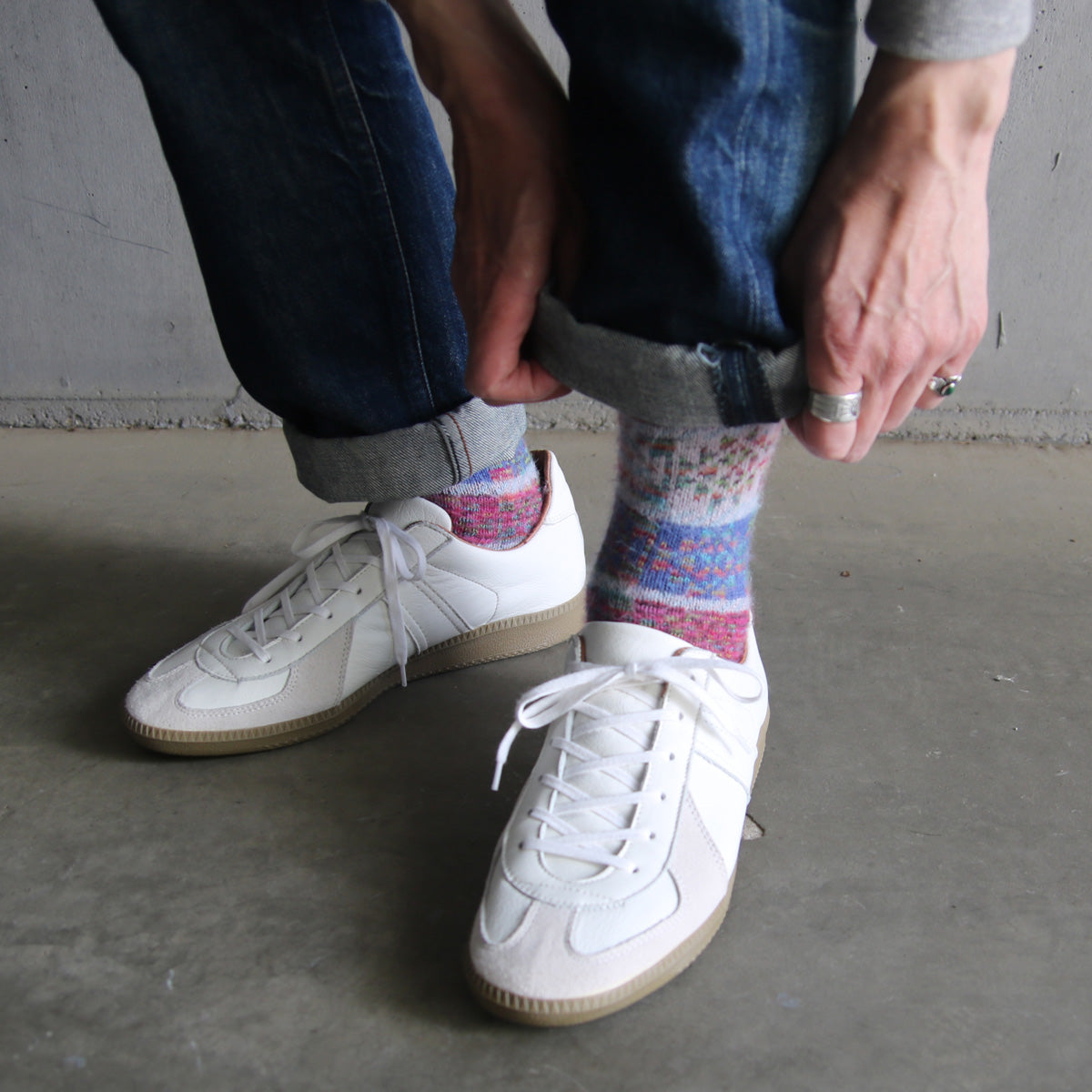 ラナート (LANART) 米国製ベビーアルパカソックス靴下 Artistic Baby Alpaca Socks[DEGAS/DENIM]