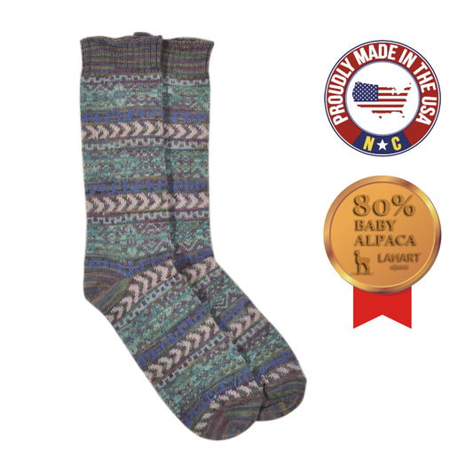 ラナート (LANART) 米国製ベビーアルパカソックス靴下 Artistic Baby Alpaca Socks[FRIDA/BLUE]