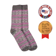 画像をギャラリービューアに読み込む, ラナート (LANART) 米国製ベビーアルパカソックス靴下 Artistic Baby Alpaca Socks[MONET/PINK]