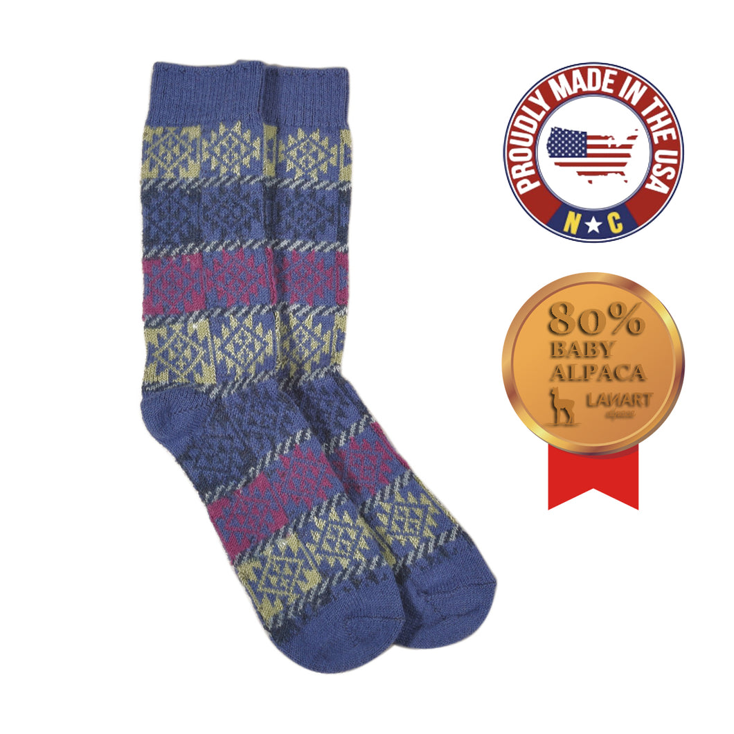 ラナート (LANART) 米国製ベビーアルパカソックス靴下 Artistic Baby Alpaca Socks[SANTAFE/LAVENDER]