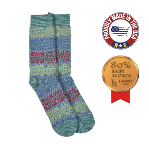 ラナート (LANART) 米国製ベビーアルパカソックス靴下 Artistic Baby Alpaca Socks[SANTAFE/TEAL]