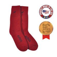 画像をギャラリービューアに読み込む, ラナート (LANART) 米国製ベビーアルパカアウトドアブーツソックス靴下 Everest Outdoor Socks[RED]