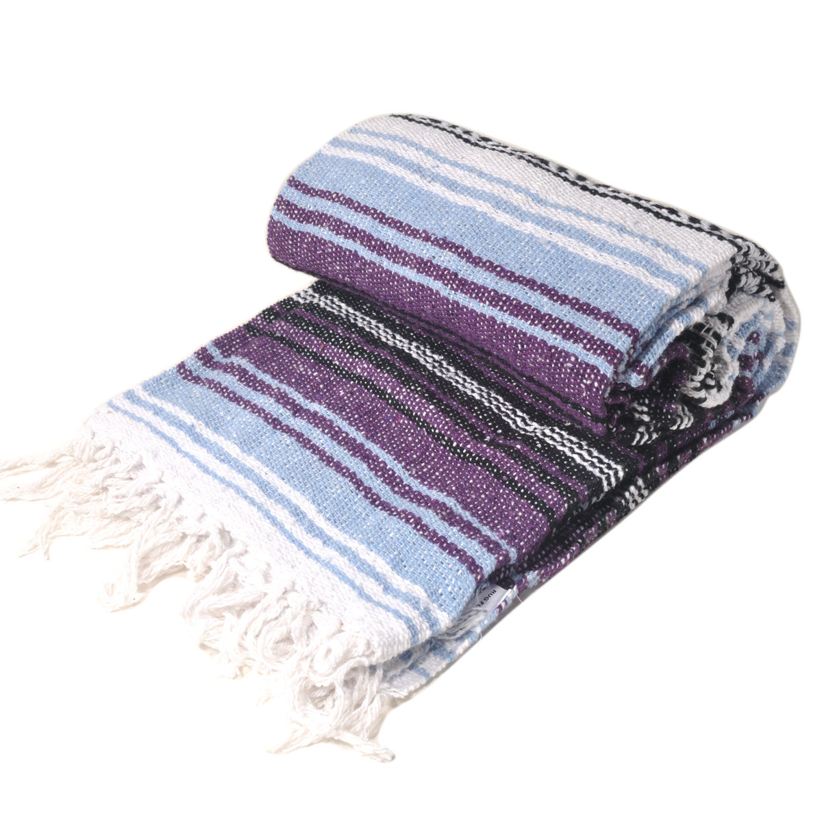 ラグフォレスト(Rug Forest)トラディショナルファルサ メキシカンブランケット Traditional Falsa Mexican Blanket[約185×135cm]PURPLE/LT.BLUE