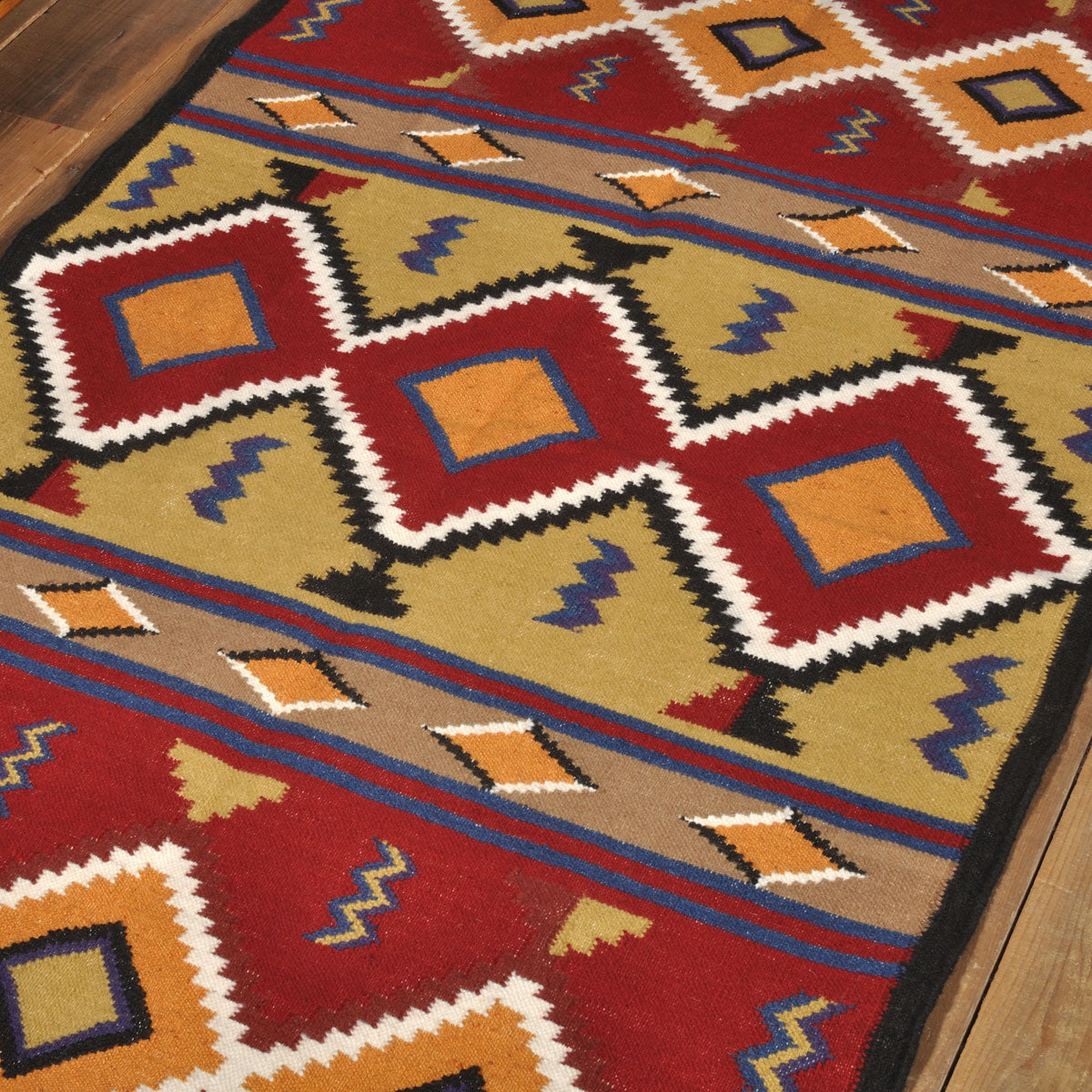 ラグフォレスト(Rug Forest)BOHOスタイルラグ6x4FT ナバホ サウスウェスタン トライバル キリム Navajo Southwestern Native American Kilim Wool Rug[約183×122cm]6407/BURGUNDY