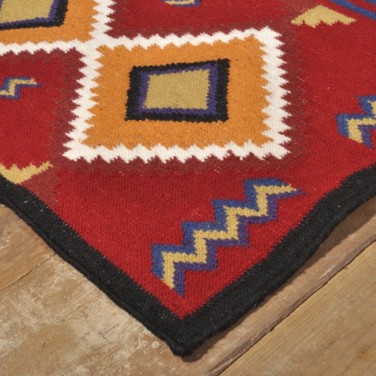 ラグフォレスト(Rug Forest)BOHOスタイルラグ6x4FT ナバホ サウスウェスタン トライバル キリム Navajo Southwestern Native American Kilim Wool Rug[約183×122cm]6407/BURGUNDY