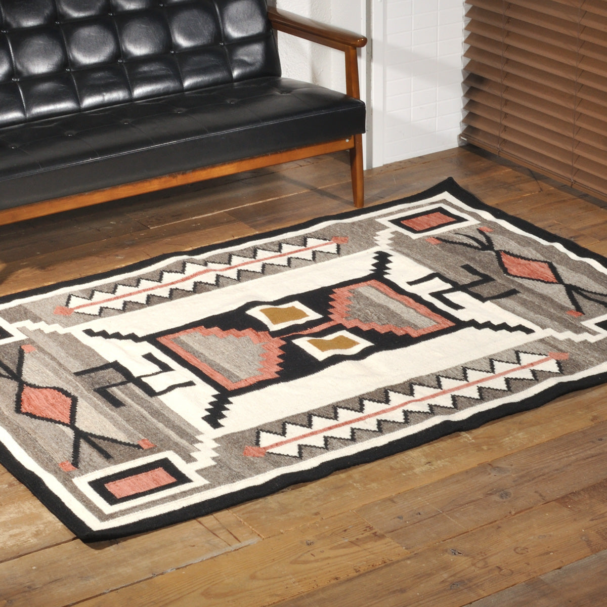 ラグフォレスト(Rug Forest)BOHOスタイルラグ6x4FT ナバホ サウスウェスタン トライバル キリム Navajo Southwestern Native American Kilim Wool Rug[約183×122cm]6409/STONE