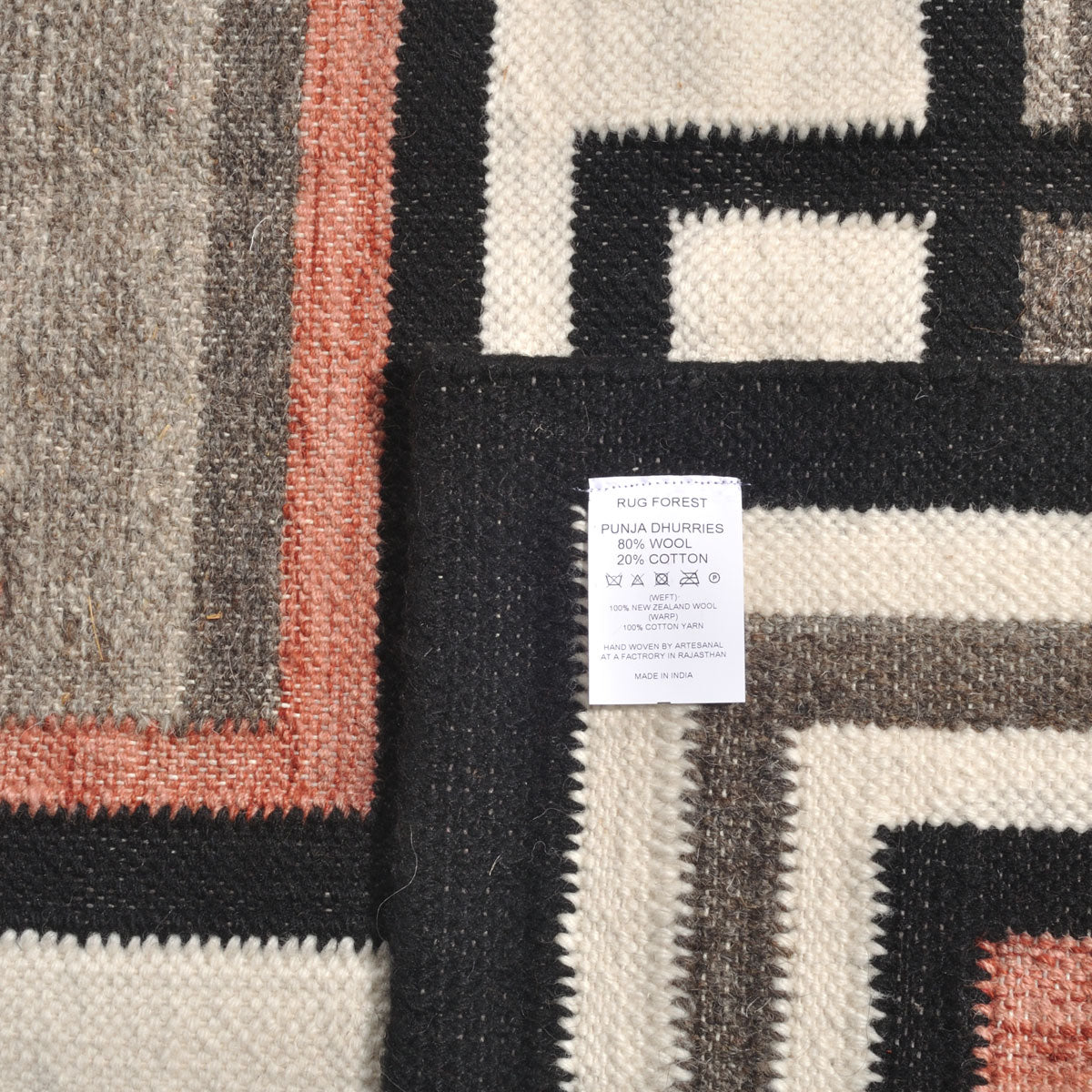 ラグフォレスト(Rug Forest)BOHOスタイルラグ6x4FT ナバホ サウスウェスタン トライバル キリム Navajo Southwestern Native American Kilim Wool Rug[約183×122cm]6409/STONE